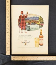 Vintage 1952 Gilbey's Spey-Royal Scotch Whisky Color Print Ad Full Page 1950s picture