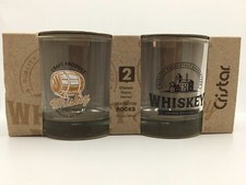 Set Of 2 Cristar 10 oz Lexington Rocks Whiskey Glasses  picture