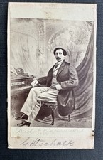 Rare CDV Photo Piano Virtuoso Louis Moreau GOTTSCHALK by Carbutt Chicago 1860s picture