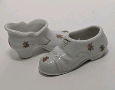 Vintage Hand Painted Porcelain Pair of Shoes from  Japan picture