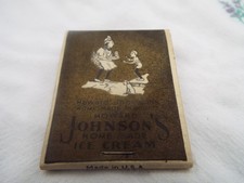 1940'S HOWARD JOHNSON'S HOMEMADE ICE CREAM, LUNCHEON TEA OR DINNER MATCHBOOK picture