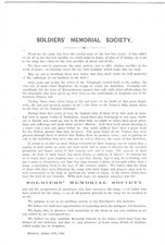 [Day Of Lincoln's Death] Rare Massachusetts Soldiers' Memorial Society 2-Pieces picture