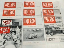 Lot (10) Vintage Hot Rod Magazines 1949 & 1950 + Speed Age, Roadster Car Race picture