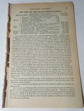 1887 train document NEW YORK & NEW ENGLAND RAILROAD Woonsocket Dedham Ridgehill picture