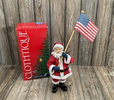 VTG 2001 Clothique Possible Dreams USA 🇺🇸 God Bless America Santa Claus 713509 picture