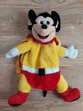 Vintage Mighty Mouse Plush Kids Backpack RARE NWOT by A&A 1988 picture