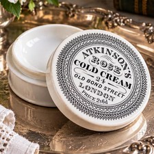 Atkinson’s Rose Cold Cream Antique Victorian Advertising Lidded Pot Jar  picture