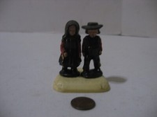 Vintage Plastic Amish Dutch Figures Man & Woman - Made In Hong Kong picture