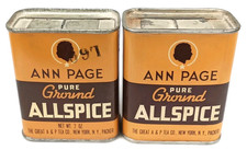 Antique 1940s Advertising Spice Tin Christmas Display Ann Page Ground Allspice picture