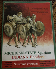 VINTAGE 1965 MICHIGAN STATE SPARTANS VS INDIANA HOOSIERS FOOTBALL SOUV. PROGRAM picture