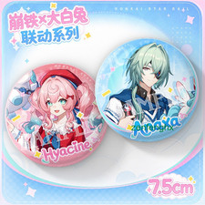 2Pc/set Hot Game Honkai: Star Rail Milk Candy Rabbit Anaxa Hyacine Badge Baji picture