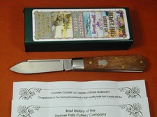 BEAVER FALLS WALNUT WOOD JACK KNIFE COOPER CUTLERY SCHATT & MORGAN NIB USA FW picture