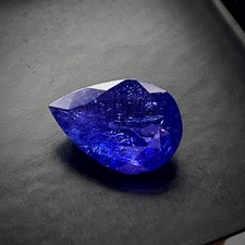 6.5 Ct Natural Tanzanite Pear Cut Gemstone, Vivid Blue Violet Tanzanite picture