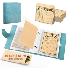 Seed Storage Organizer, Seed Packet Organizer with 50pcs Seed Envelopes picture