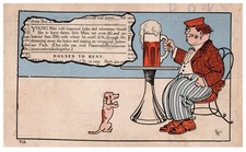 Vintage Humour Newspaper Ad Post Card . BPC picture