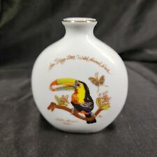 Vintage Mike Schnorr Toucan Sulpher Breasted Tucan Bud Vase San Diego Zoo Japan picture