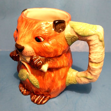Beaver Mug Franklin Mint PRISTINE Vtg 1987 Woodland Delights Adorable Porcelain picture