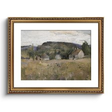 Viyyiea Gold Framed Wall Art Canvas Print Home Decor Vintage Landscape Art picture