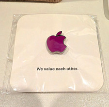 Apple Purple Logo Pinback Button on Card
