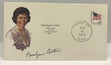 Rosalynn Carter Signed 1977 Inauguration First Day Cover First Lady Auto picture