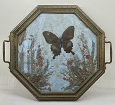 Halluck’s Vintage Art Deco Hexagonal Butterfly Tray Wall Hanging picture