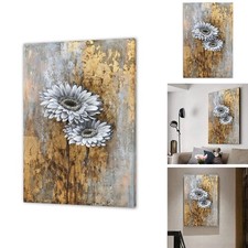 Yihui Arts Wild Sunflower Wall Art Vintage Floral Painting Farmhouse Decor picture