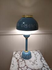 1970's Blue Tole Lamp Toleware Table Lamp Underwriters Laboratory 24