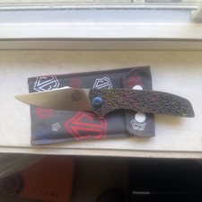 John Gray Slitter V2 Magnacut No Hole CamoCarbon Barked & Ti  Blue HW  picture