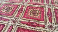 Vintage Counted Cross Stitch Table Runner 46x86 cm Metallic Thread picture