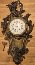 Tiffany & Co Exceptional French Gilt Bronze Cartel Clock. Flute Playing Cherub picture