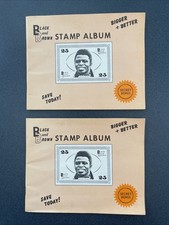 Two (2) Vintage 1969 Black and Brown Stamp Albums - Booklets only/no stamps picture