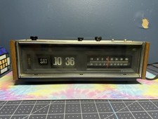 Vintage 1970's Panasonic Model RC-7053 FM-AM Flip Time Clock Radio Works picture
