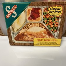 Vintage iconic Swanson Turkey TV Dinner Box From The 1970S 80S No Dinner Inside picture