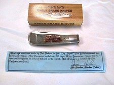 NOS Handmade Tak Fukuta Large Trapper Knife, 440C, 2nd Cut Stag, Parker, Seki picture