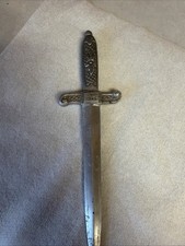 Vintage 1944 Naples Italy World War 2 Pewter Dagger Knife Style Letter Opener picture
