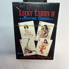 Olivia's Lucky Ladies II Playing Cards - 53 paintings of Bettie Page - New  picture