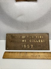 VINTAGE 1957 MEDALLION STATE OF NEW YORK-Maritime college-LANG STAMP WORKS-B picture