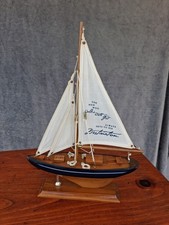 Vintage Tabletop Sailing Ship In Excellent Condition 14