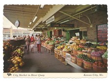 City Market River Quay Kansas City Missouri Farmers Market Postcard picture