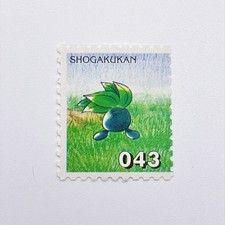 Pokemon Stamp Style Oddish Shogakukan Mini Card Vintage No.043 Retro Japan picture