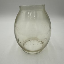 VINTAGE LOUISVILLE & NASHVILLE RAILROAD TALL CLEAR CAST GLOBE 5 3/8