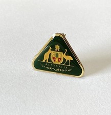 Vintage Australia Coat Of Arms Triangle Shaped Acrylic Pin picture