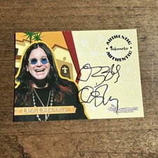 2002 INKWORKS OSBOURNES AUTOGRAPH A1 OZZY OSBOURNE AUTO BLACK SABBATH ON CARD picture