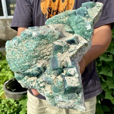 8.15LB Natural super beautiful green fluorite crystal ore standard sampl picture