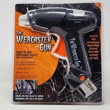 The Webcaster Gun 99000 Spider Web Maker Halloween Prop 6 Sticks Sealed NEW  picture