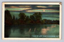 Lancaster PA-Pennsylvania, Lake in Long Park, Antique Vintage Postcard picture