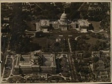 Press Photo Aerial View Of U.S. Capitol, Library Of Congress, Washington, D.C. picture