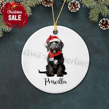 Personalized Labradoodle Black Ceramic Ornament, Labradoodle Black Ceramic Or... picture