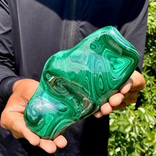 1.8LB   Natural Polished Malachite Mineral freeform specimen Reiki Stone Healing picture