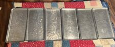 Vintage Hammered Aluminum Embossed Floral Tray Scalloped Edge 11